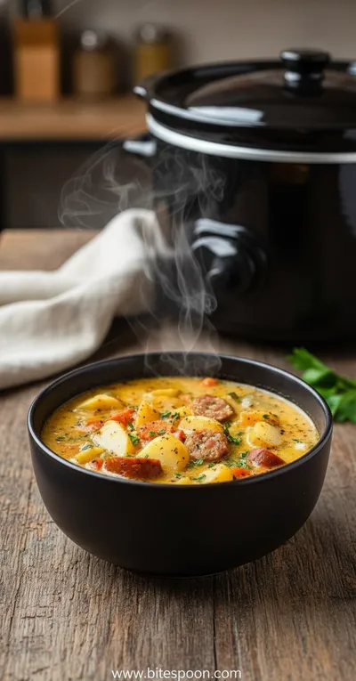 Slow Cooker Cajun Potato Soup Recipe