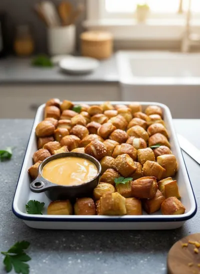 Homemade Soft Pretzel Bites Recipe - ready to serve
