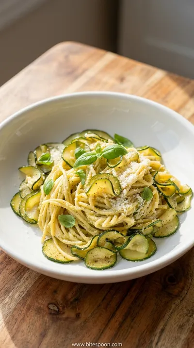 Spaghetti Alla Nerano: Italian Courgette Pasta Recipe - ready to serve