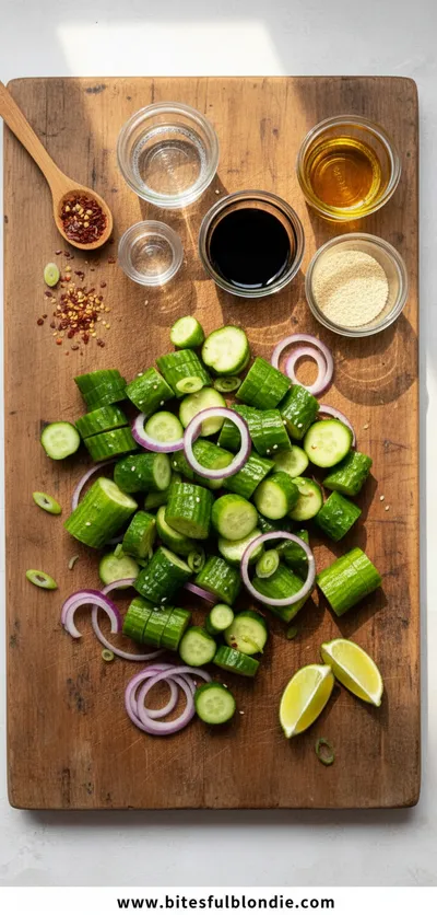 Spicy Cucumber Salad – Quick & Easy Snack - cooking process