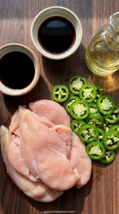 Spicy Jalapeño Chicken Stir-Fry Recipe - Quick & Easy - ingredients preparation