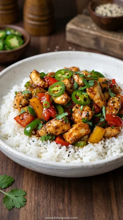 Spicy Jalapeño Chicken Stir-Fry Recipe - Quick & Easy - ready to serve