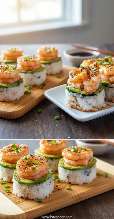 Spicy Shrimp Sushi Stacks – Quick Snack