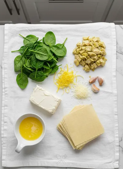 Spinach and Artichoke Wonton Cups - cooking process