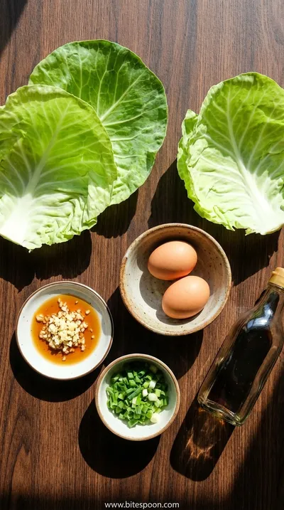 Stir Fried Eggs with Cabbage: Simple Chinese Recipe - ingredients preparation