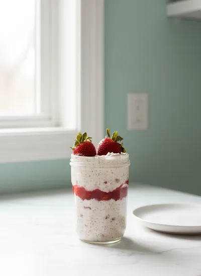 Strawberry Cheesecake Overnight Oats