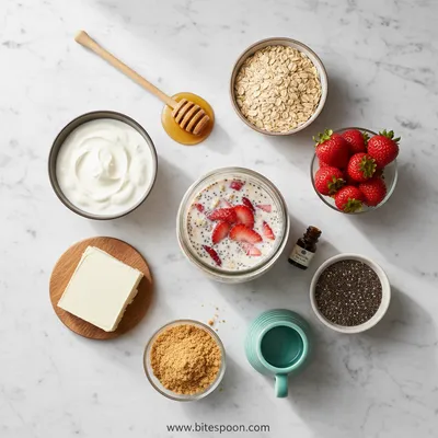 Strawberry Cheesecake Overnight Oats - cooking process