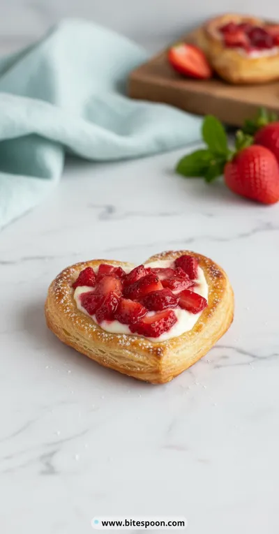 Strawberry Cream Cheese Heart Danishes