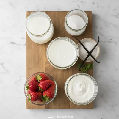 Homemede Strawberry Ice Cream - cooking process