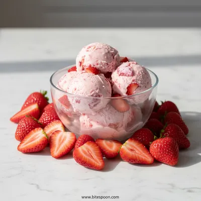 Homemede Strawberry Ice Cream