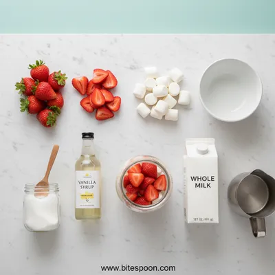 Strawberry Marshmallow Drink Recipe - cooking process