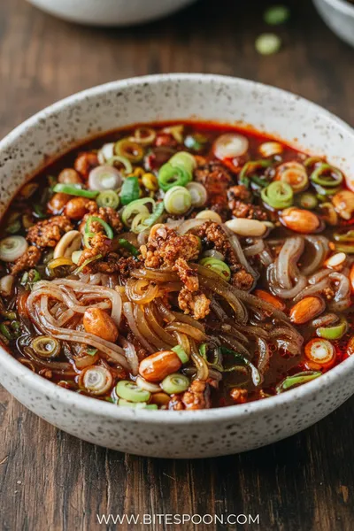 Suan La Fen Hot and Sour Noodle Soup - ready to serve