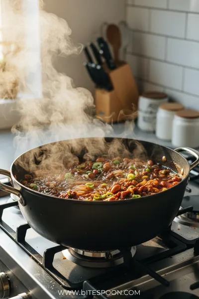Suan La Fen Hot and Sour Noodle Soup - cooking process