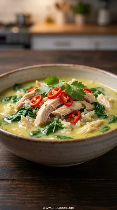 Thai Ginger Chicken Soup Crock Pot Recipe - ready to serve