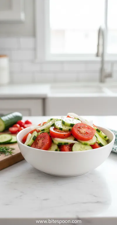 Tomato Cucumber and Onion Salad