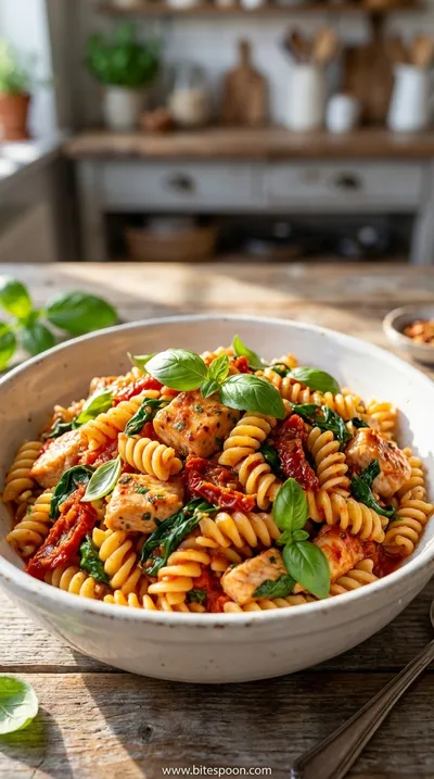 Tomato Spinach Chicken Pasta: Quick & Easy Recipe