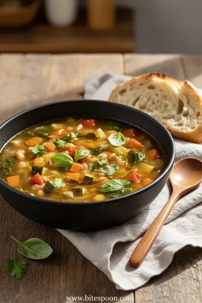 Tuscan Vegetable Soup: Healthy Italian Comfort Food - ready to serve