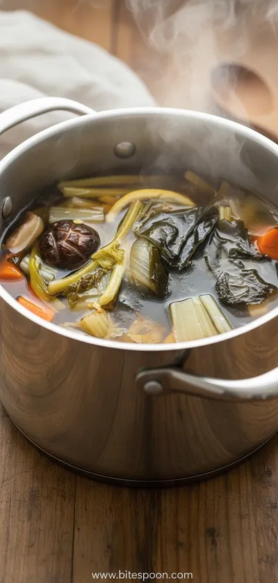 Vegan Umami Broth Recipe for Soups and Stews - ingredients preparation