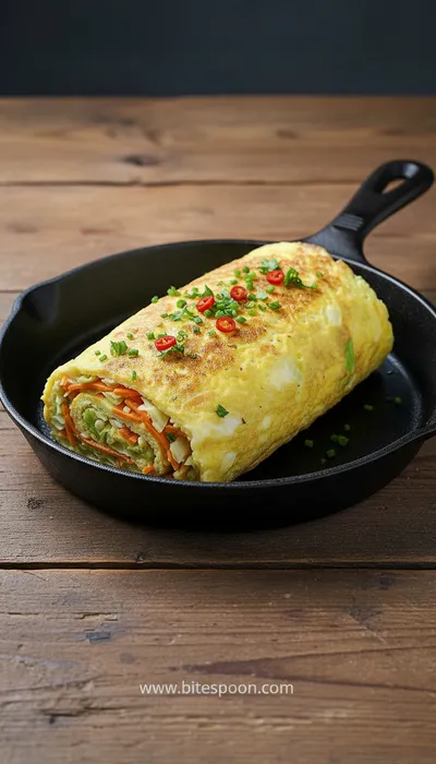 Vegetable Thick Egg Roast: Quick & Easy Recipe - ready to serve