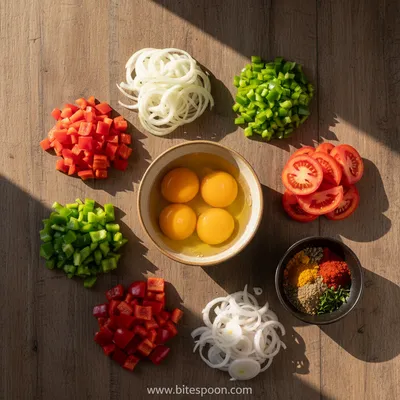 Vegetable Thick Egg Roast: Quick & Easy Recipe - ingredients preparation