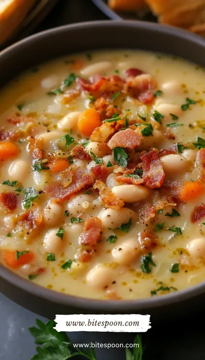 White Bean Soup with Turkey Bacon