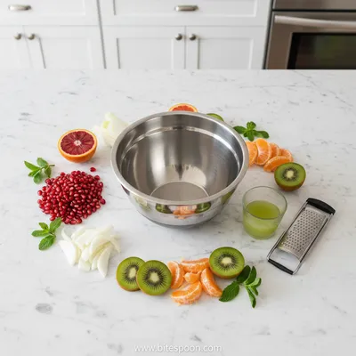 Winter Fruit Salad With Lime Dressing - cooking process