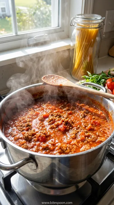 World Famous Spaghetti Sauce: Jo Mama's Recipe - cooking process