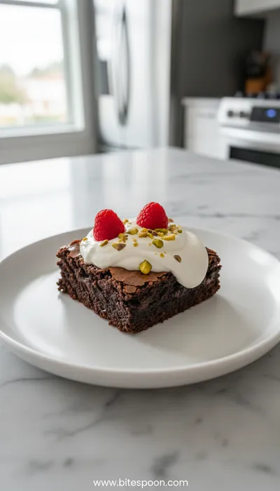 Zero Sugar Brownies with Greek Yogurt