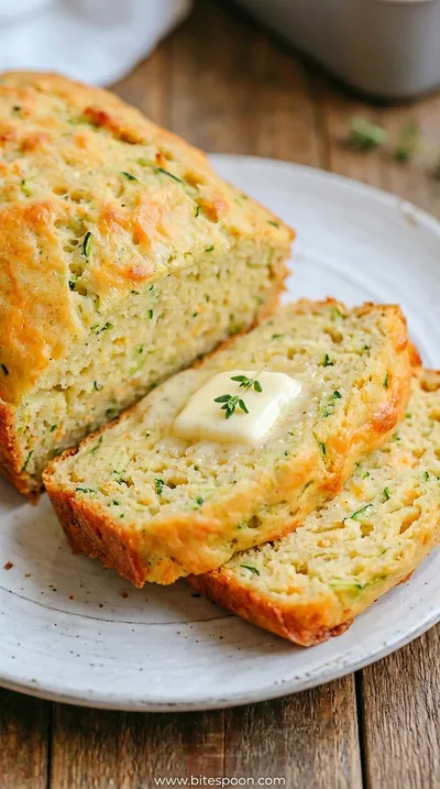 Zucchini Cheddar Quick Bread: Easy Garden Recipe - ready to serve