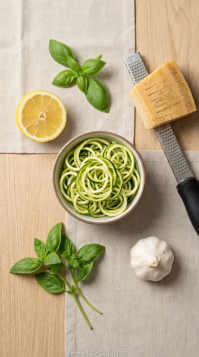 Zucchini Lemon Pasta: Quick & Easy Recipe - ingredients preparation