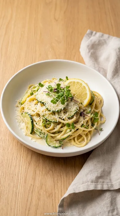 Zucchini Lemon Pasta: Quick & Easy Recipe - ready to serve